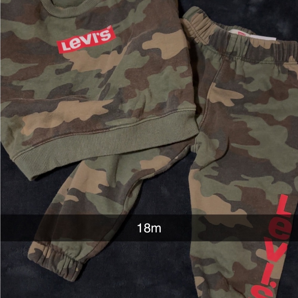 Levi's Kids Camo Joggers - Green and Brown